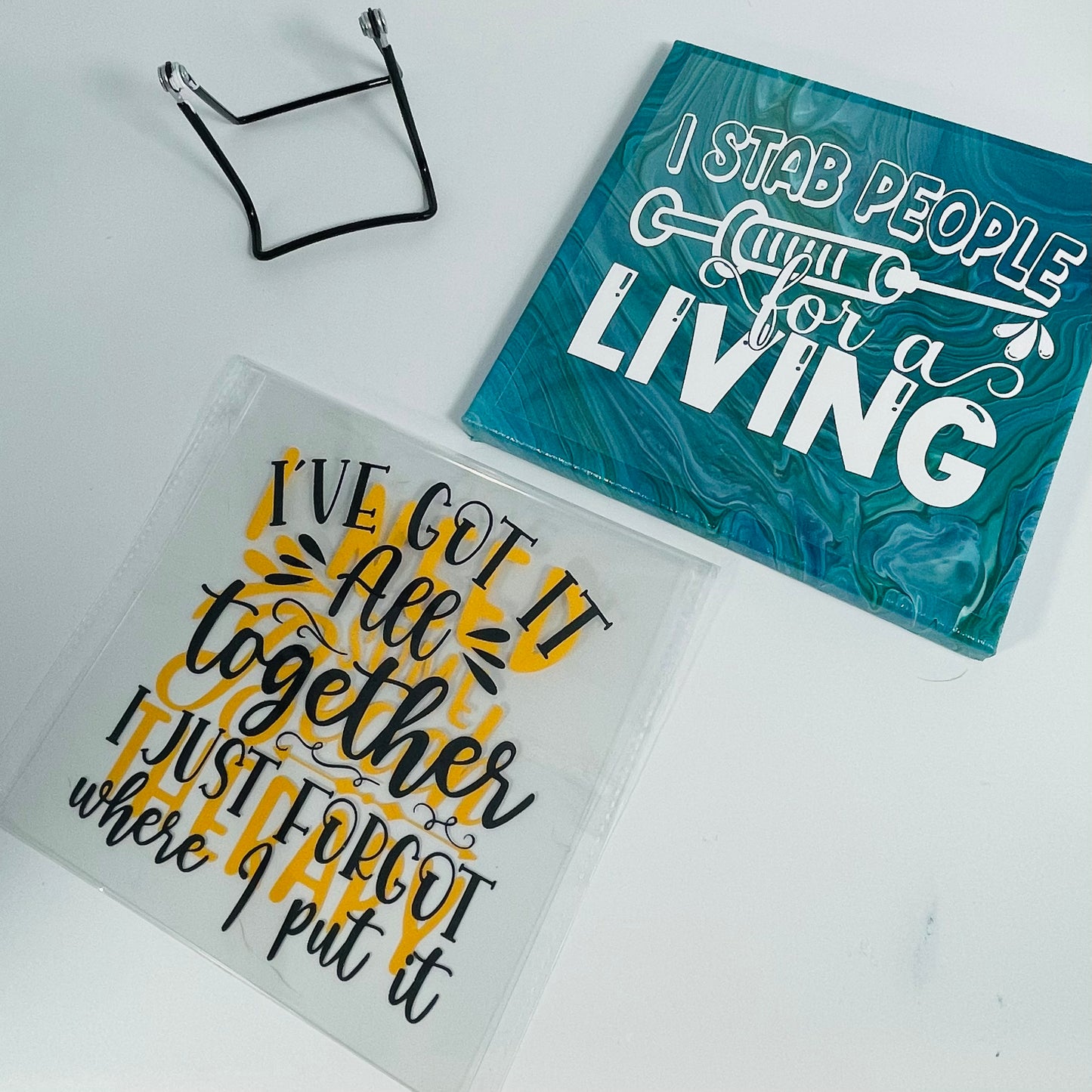 Acrylic Quotes Set 8x8 (choose 3 interchangeable quotes): Amphisbaena