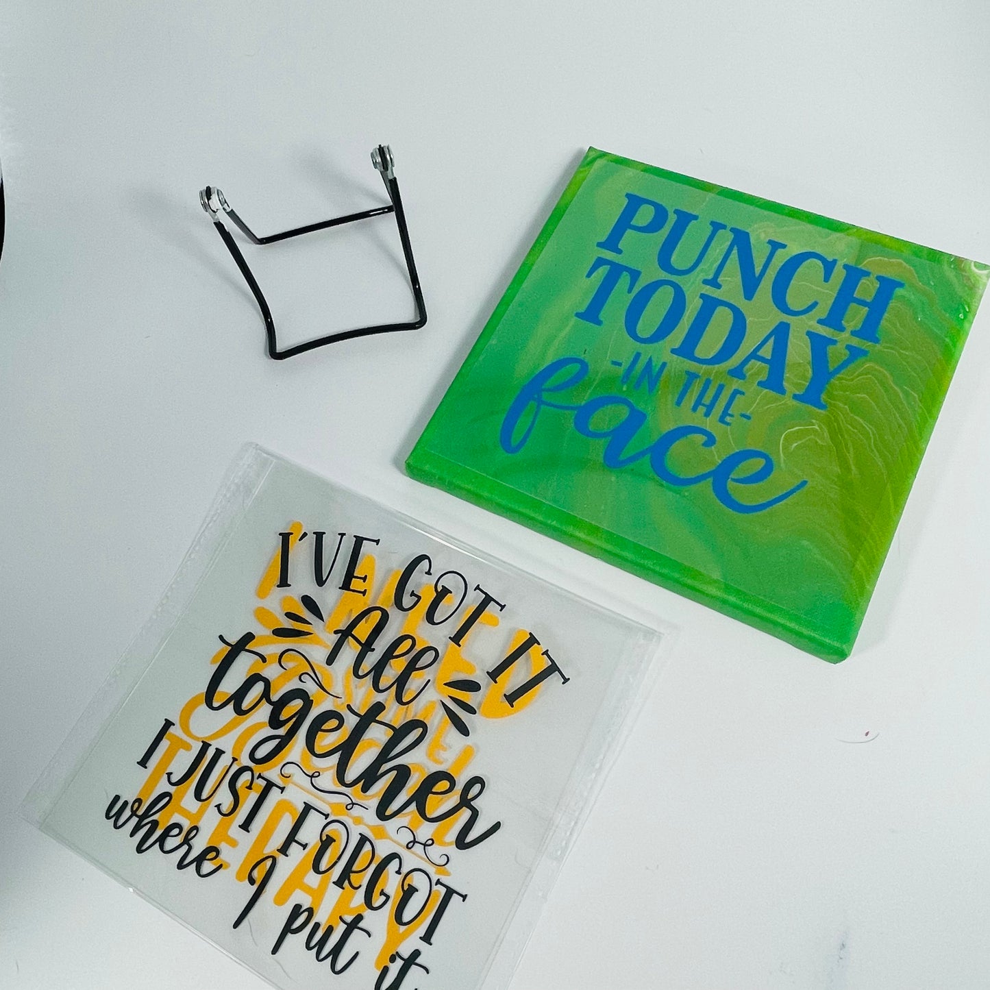 Acrylic Quotes Set 8x8 (choose 3 interchangeable quotes): Bibble